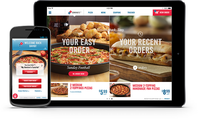 dominos article designed like dominos website